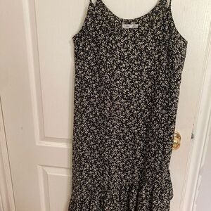 Dex , black and cream asymmetrical dress